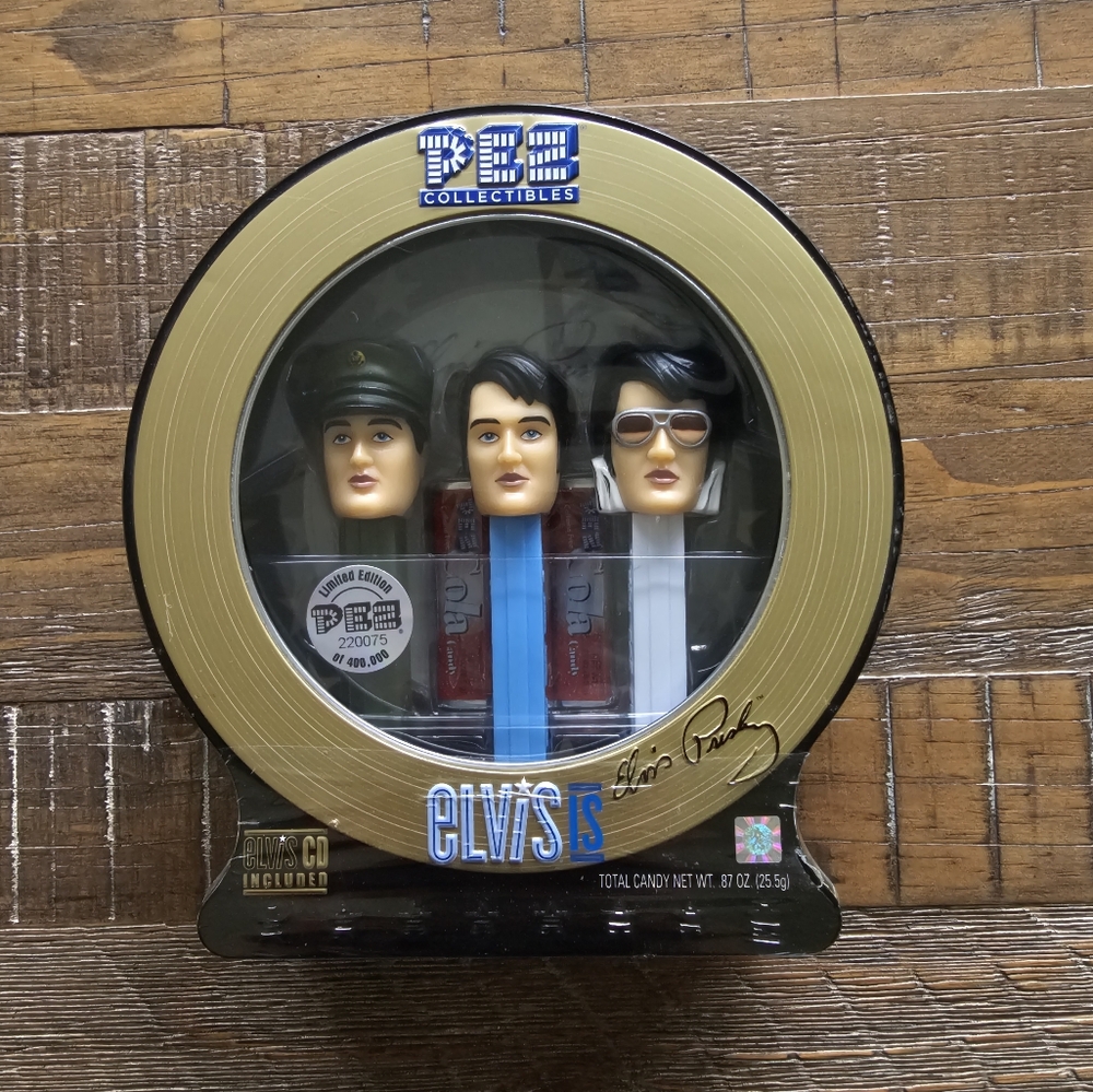 Collectibles Elvis Presley Dispenser Set - Gold and Black